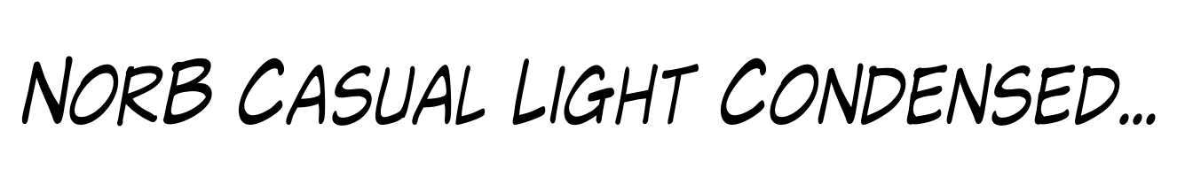 NorB Casual Light Condensed Italic